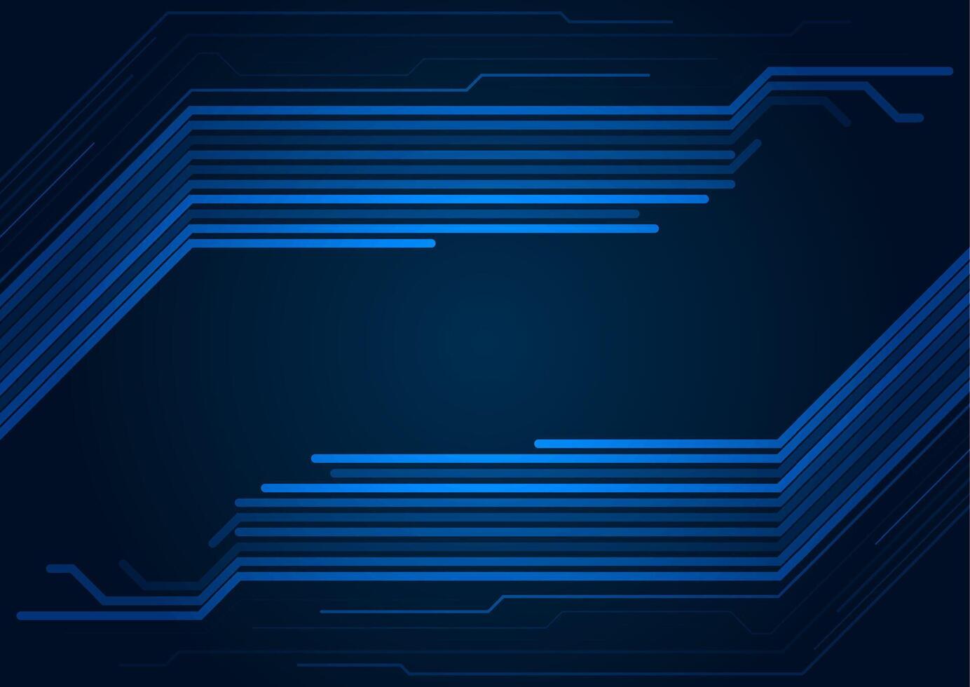 Abstract glowing blue tech circuit board lines minimal background vector