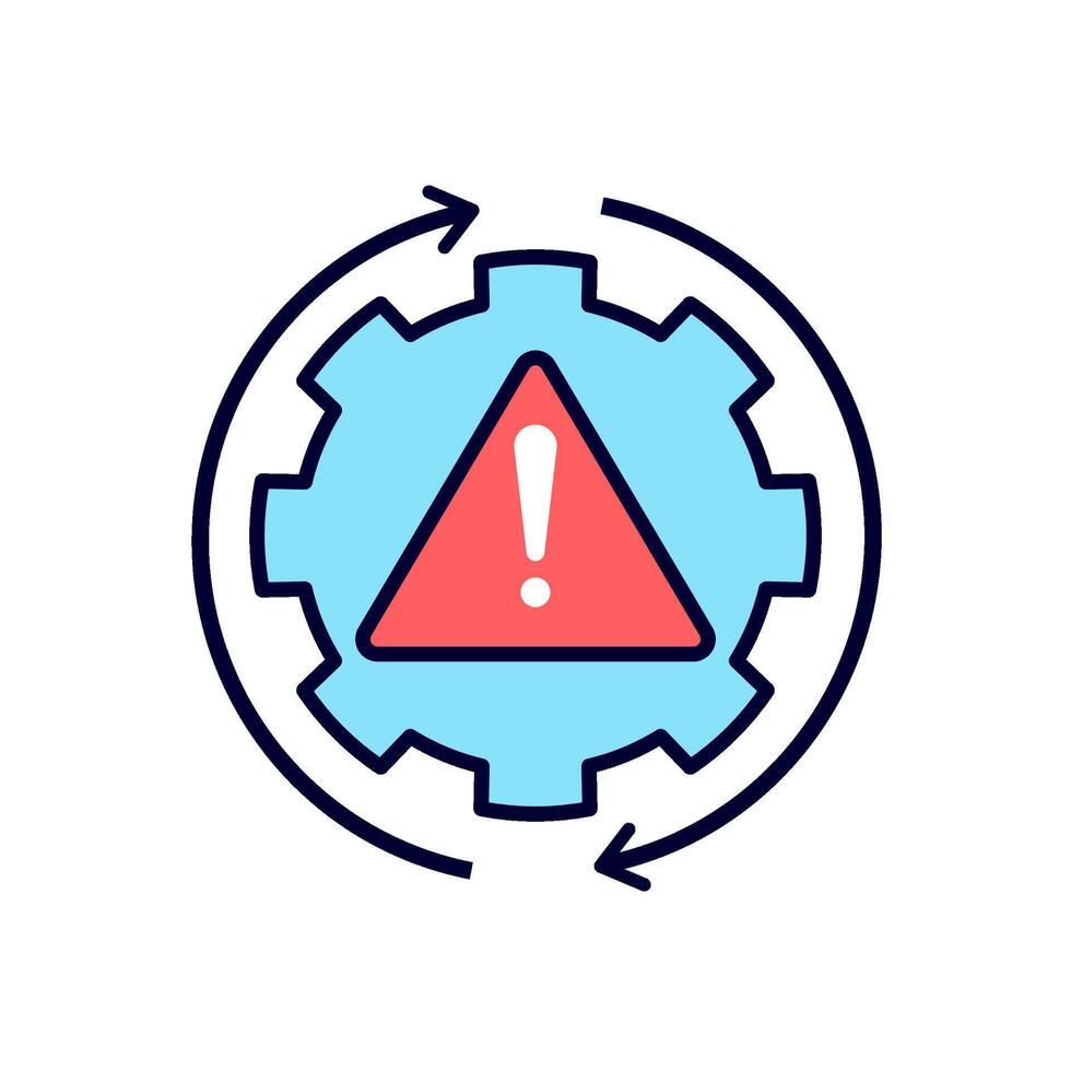 Risk or incident management icon. vector