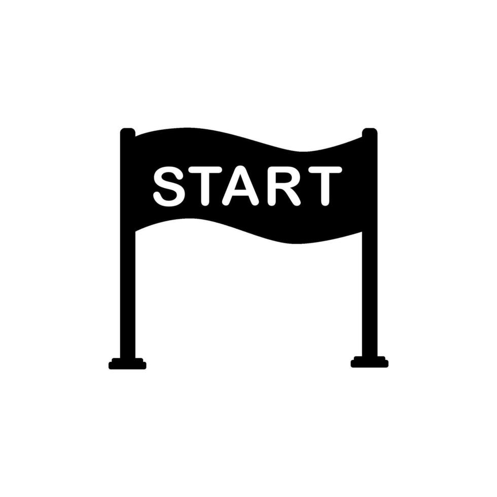 Start banner commonly used to mark the beginning of a race or event. vector