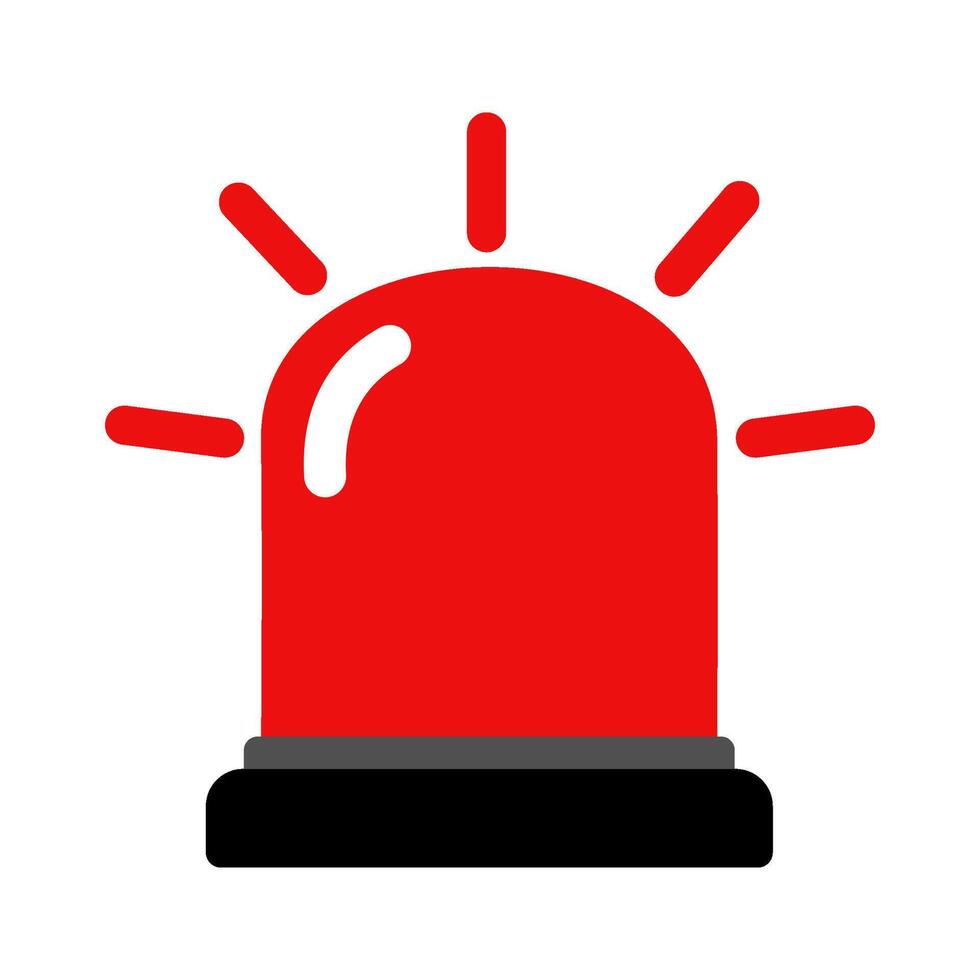 Siren icon on white background. vector