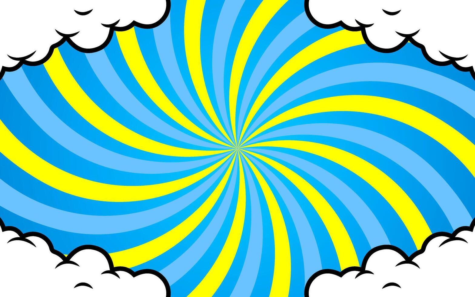 comic background with cartoon clouds vector