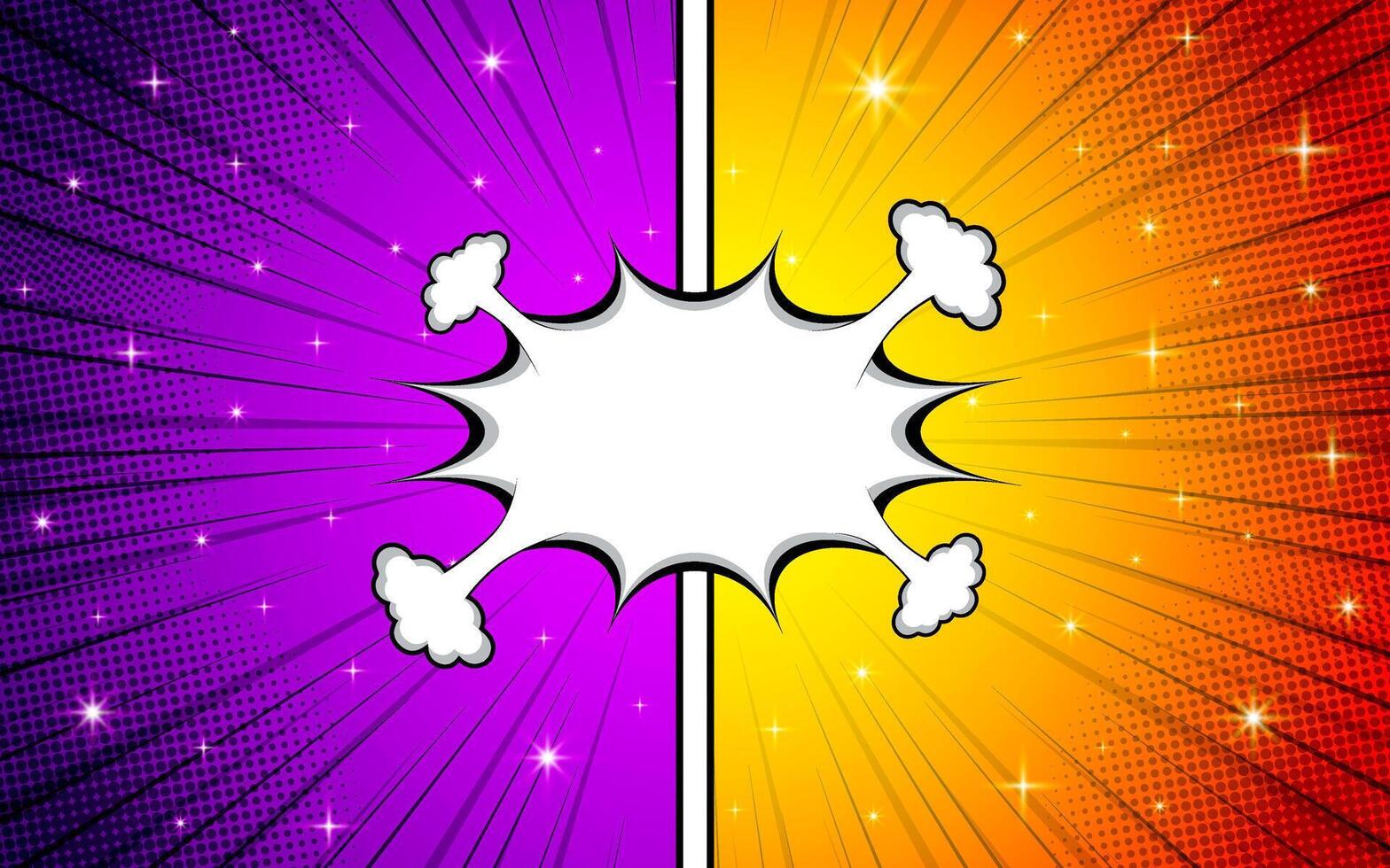Versus VS, comic background, speech bubbles, illustration, you can place relevant content in the area. vector