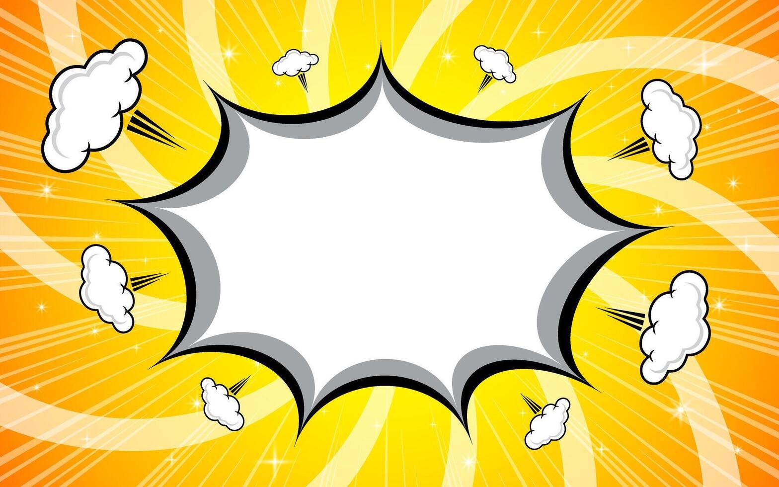 abstract comic book background with speech bubble space vector