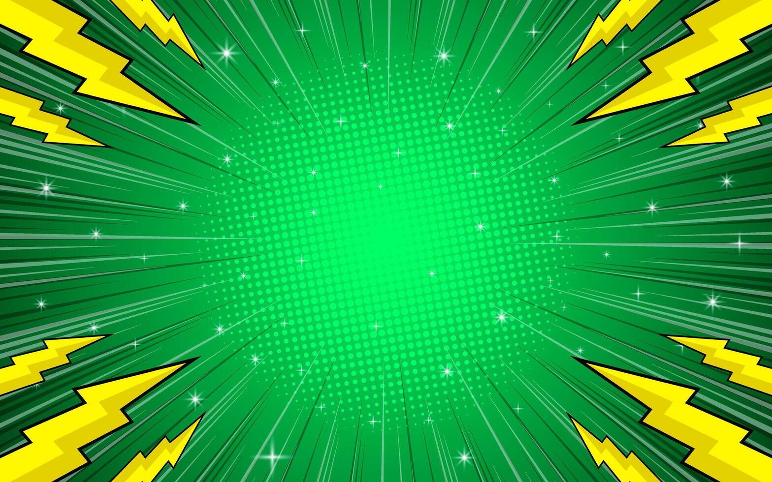 Comic pop art blank background with lightning effect vector