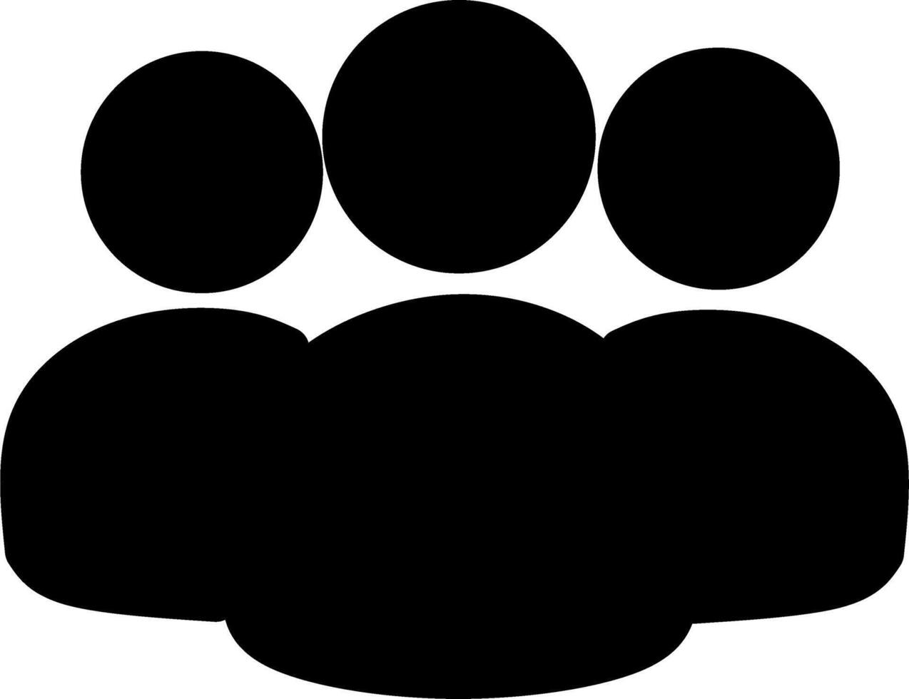 Group of People Icon Simple Glyph Style vector