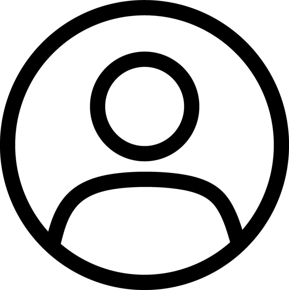 Line art style profile icon design vector