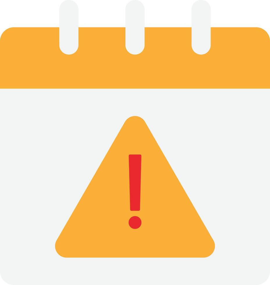 Schedule Calendar Date Warning vector