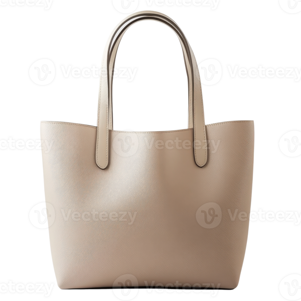 Beige tote bag isolated on transparent Background png