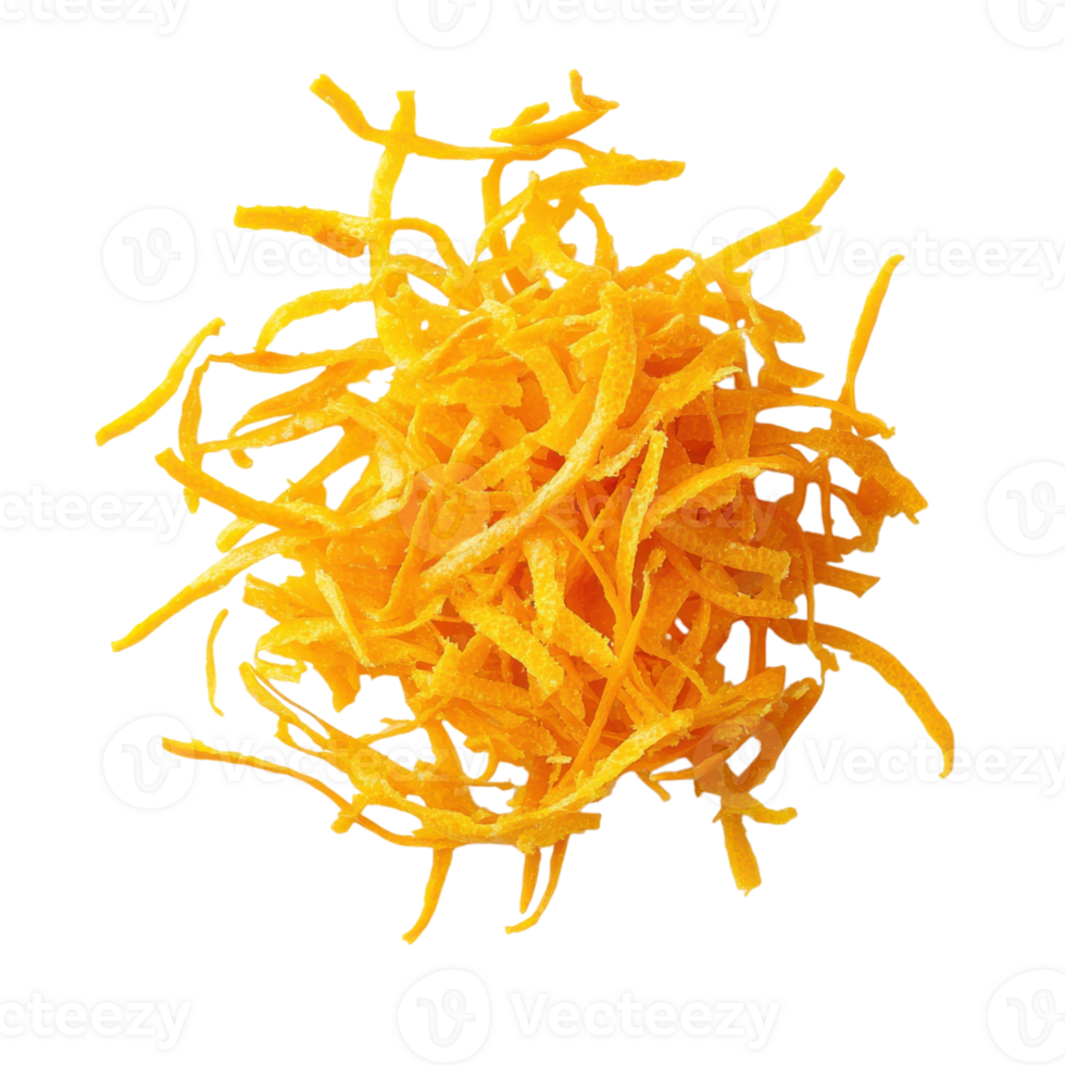 Pile of shredded cheese on transparent Background png