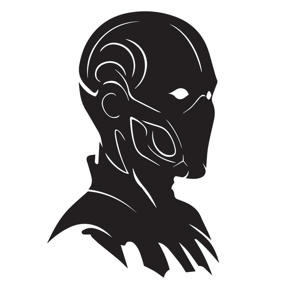 Battle Mask Emblem Art Used by Elite Fighters in Fictional Universes vector