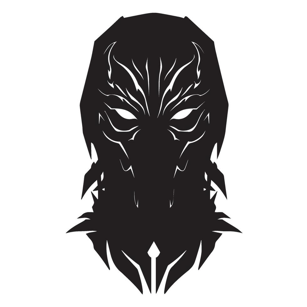 Battle Mask Emblem Art for Use in Battle Arena Combat Visuals vector