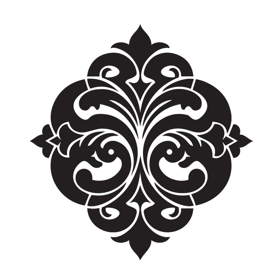 Elegant Floral Design Created in Silhouette for Print and Art Concepts vector