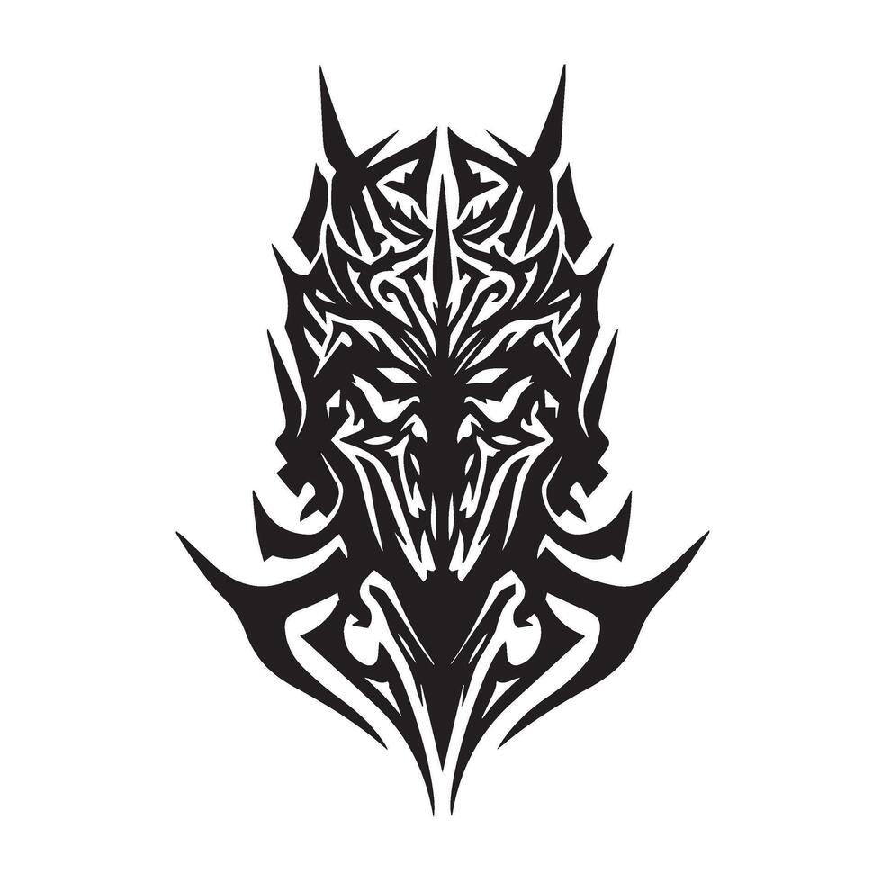 Dark Warrior Mask Design with Sharp Edges for Combat Game Illustration vector
