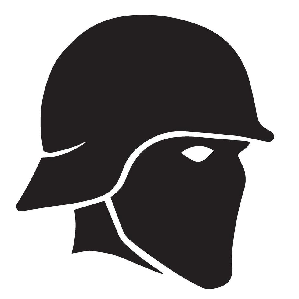 Ninja Helmet Silhouette Meant for Elite Shinobi Background Art vector