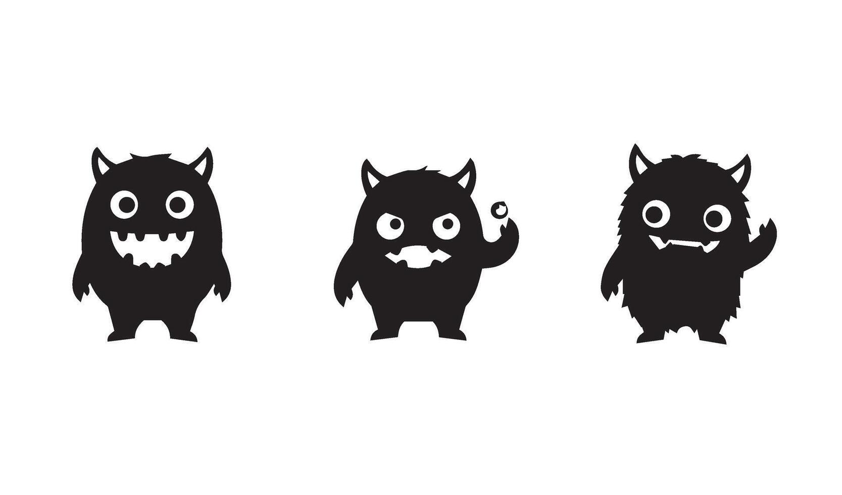 Adorable monster artwork set for playful children graphics vector