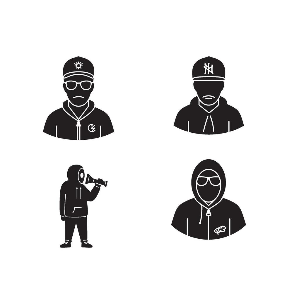 Unique Hip Hop Style Icon showing Urban Swag Character in fresh modern looks vector