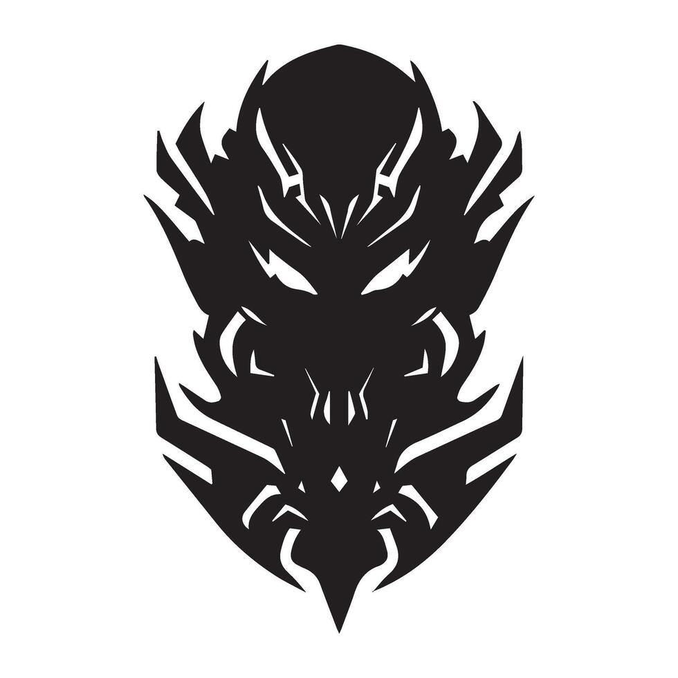 Tactical Skull Mask Art Styled for Stealth Based Military Concepts vector