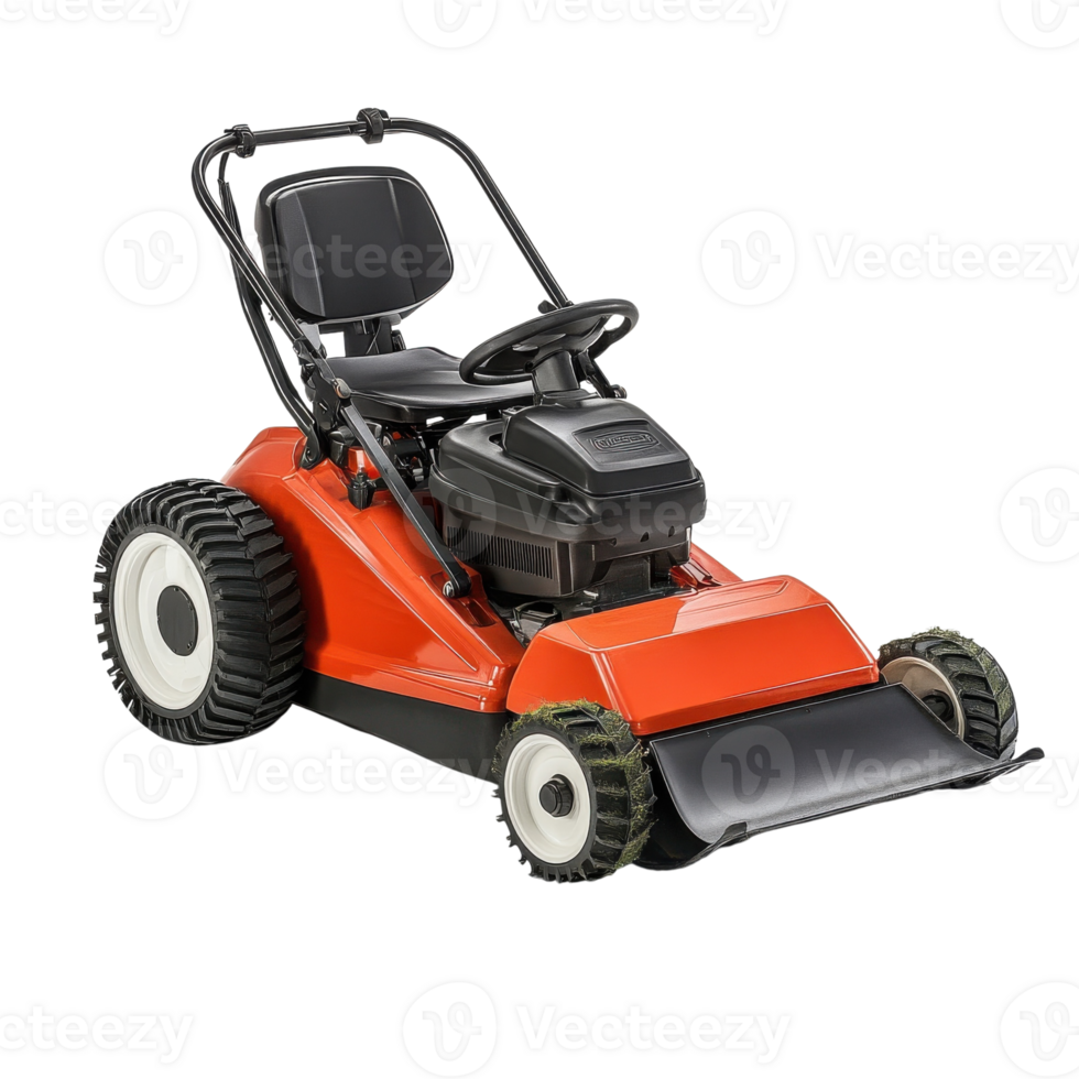 A riding lawn mower tool on transparent background png
