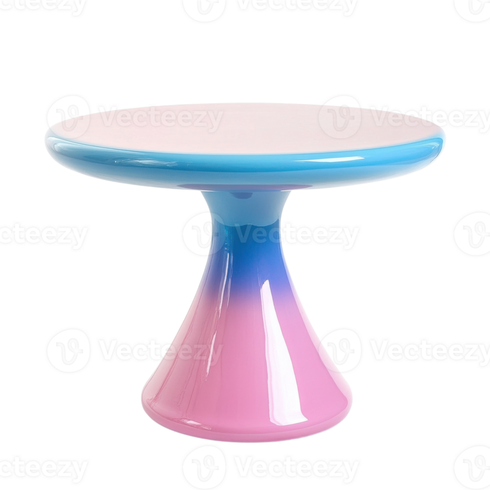 A gradient colored table on transparent background png