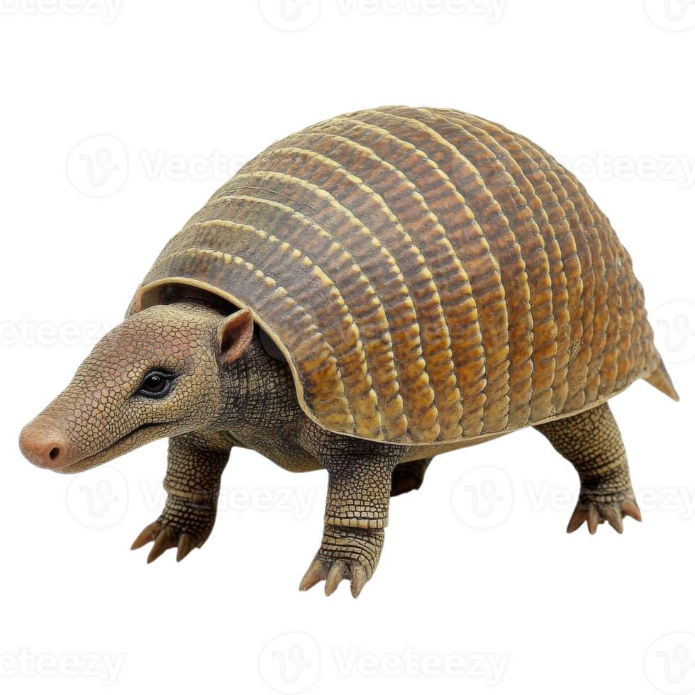 Armadillo standing still on transparent background png