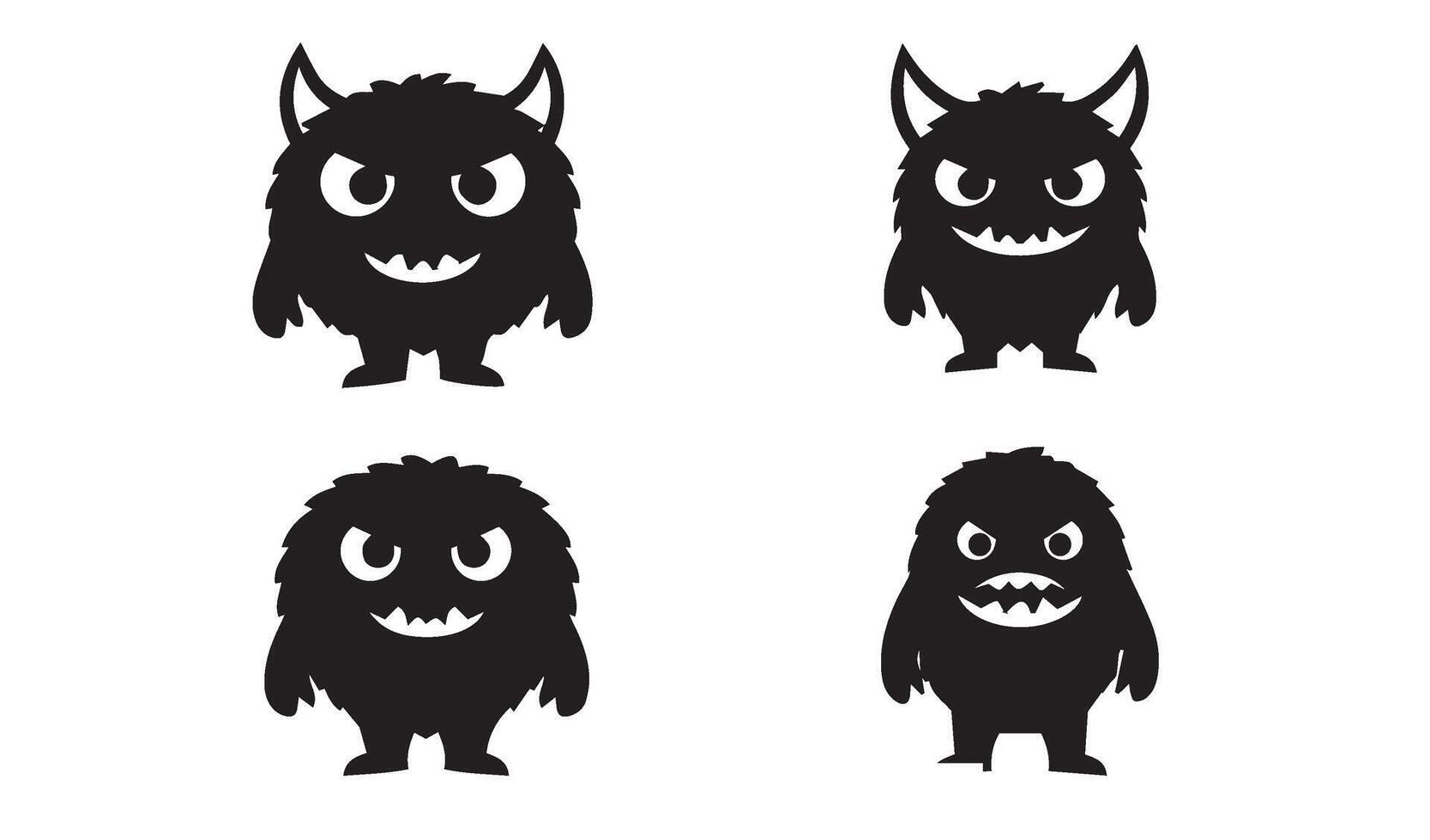 Halloween monster artwork pack for spooky and fun aesthetics vector
