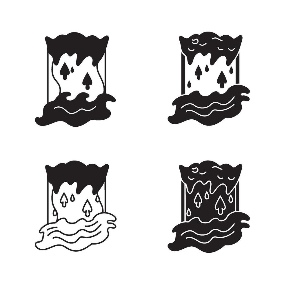Spooky Ghost Icon Set with cartoon style spirits and floating ghost expressions vector