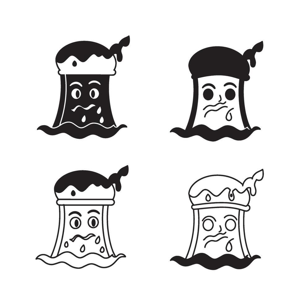 Spooky Ghost Icon Set ideal for Halloween prints digital art and craft designs vector