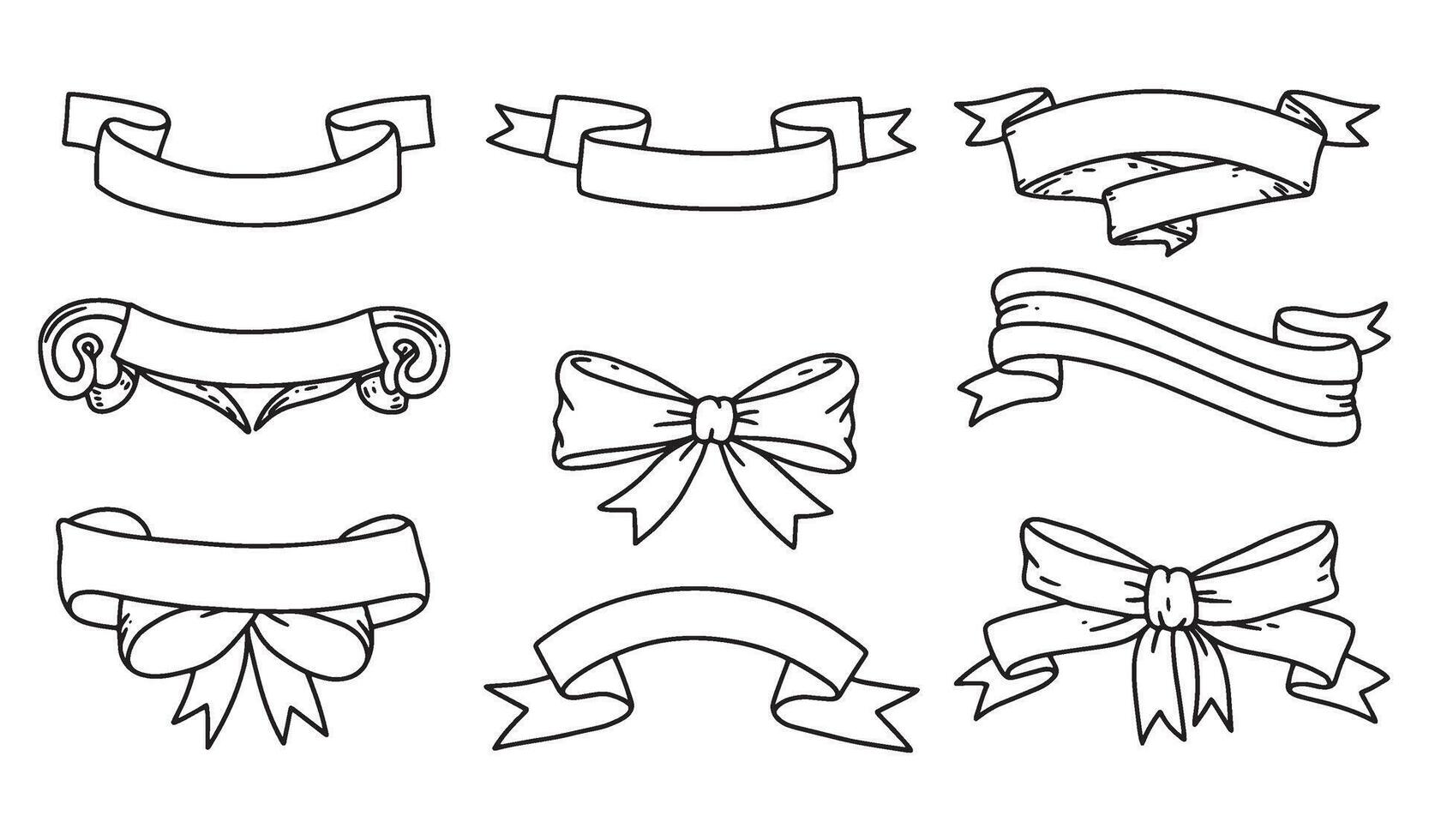 Vintage Banner Arrow Pack Containing Hand Crafted Arrows and Label Icons vector