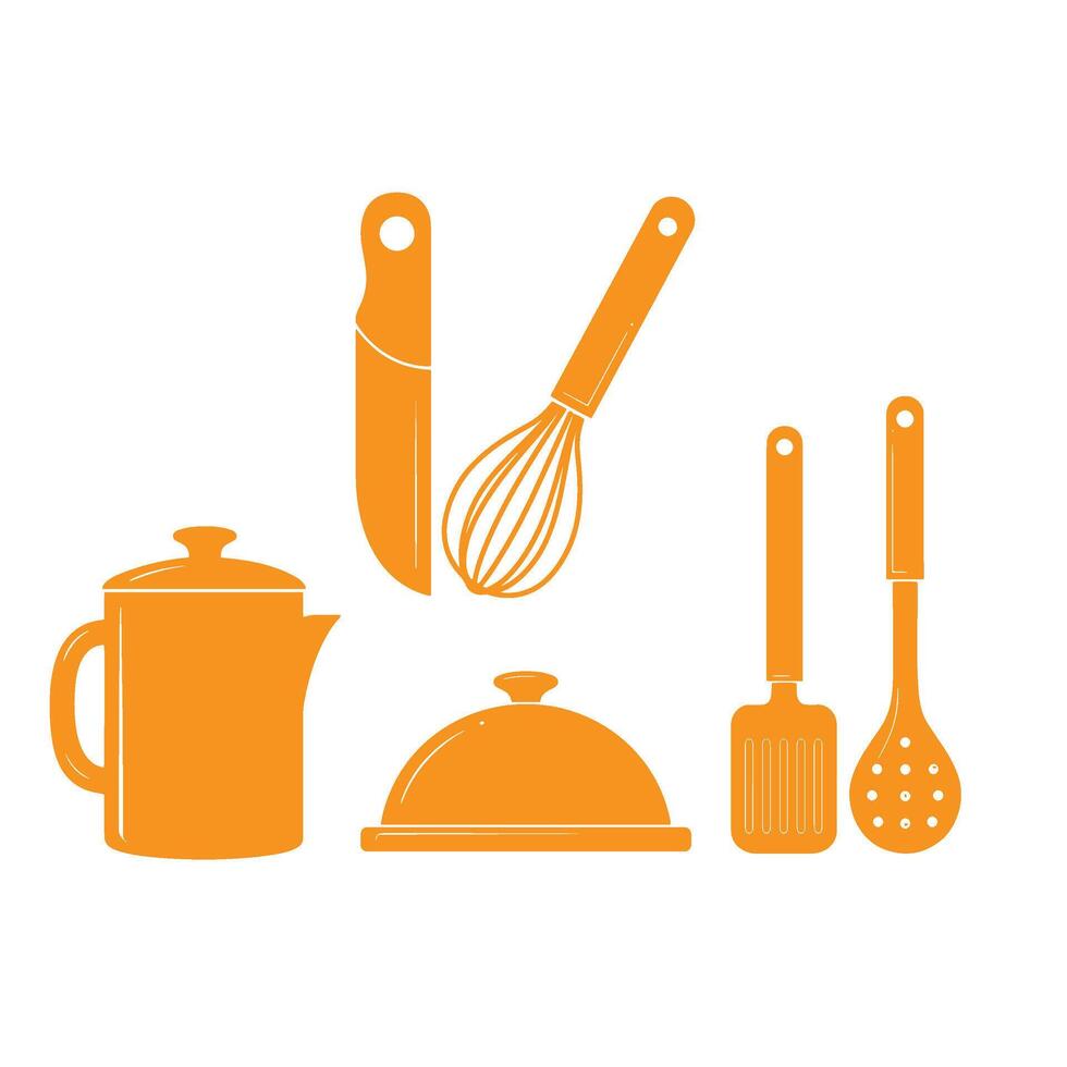 Editable Cookware Tools Illustration for Packaging Templates and More vector