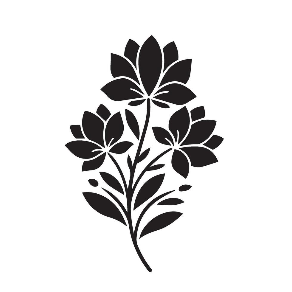Black Flower Graphic for Use in Brochure Covers and Invitation Cards vector