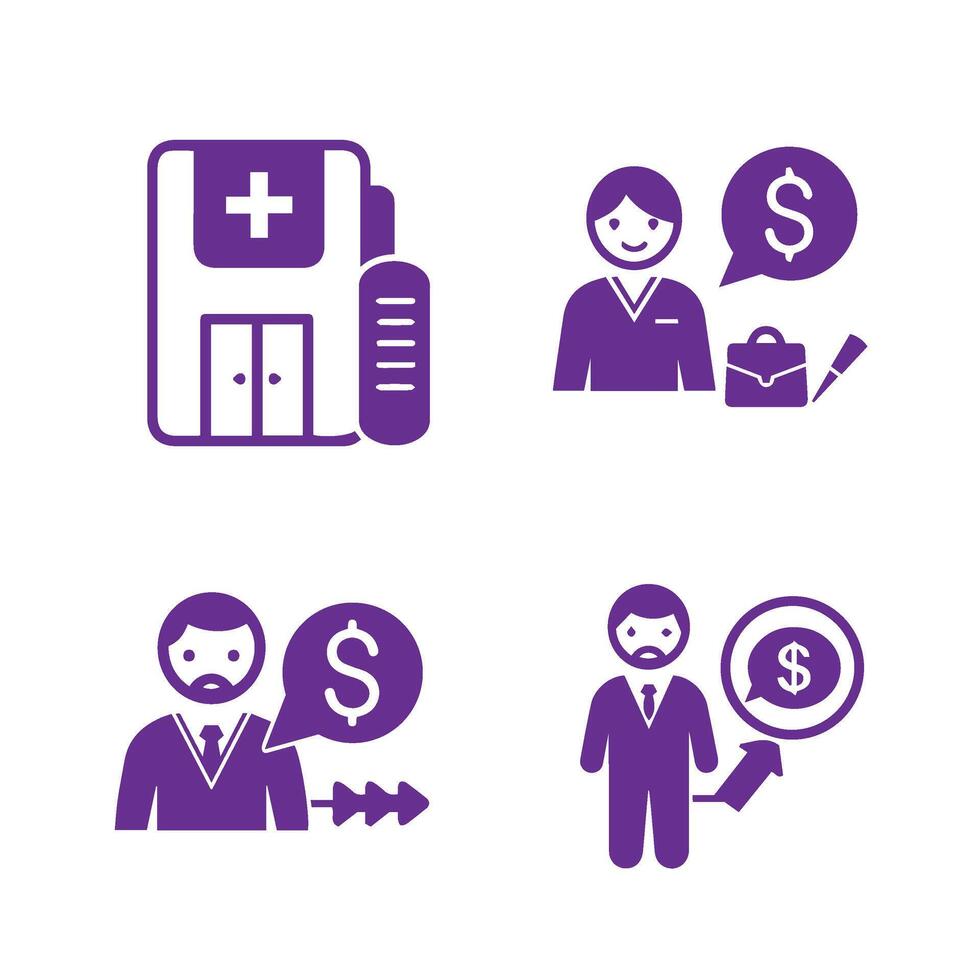 Modern Hospital Line Icon Set ideal for healthcare branding packages vector