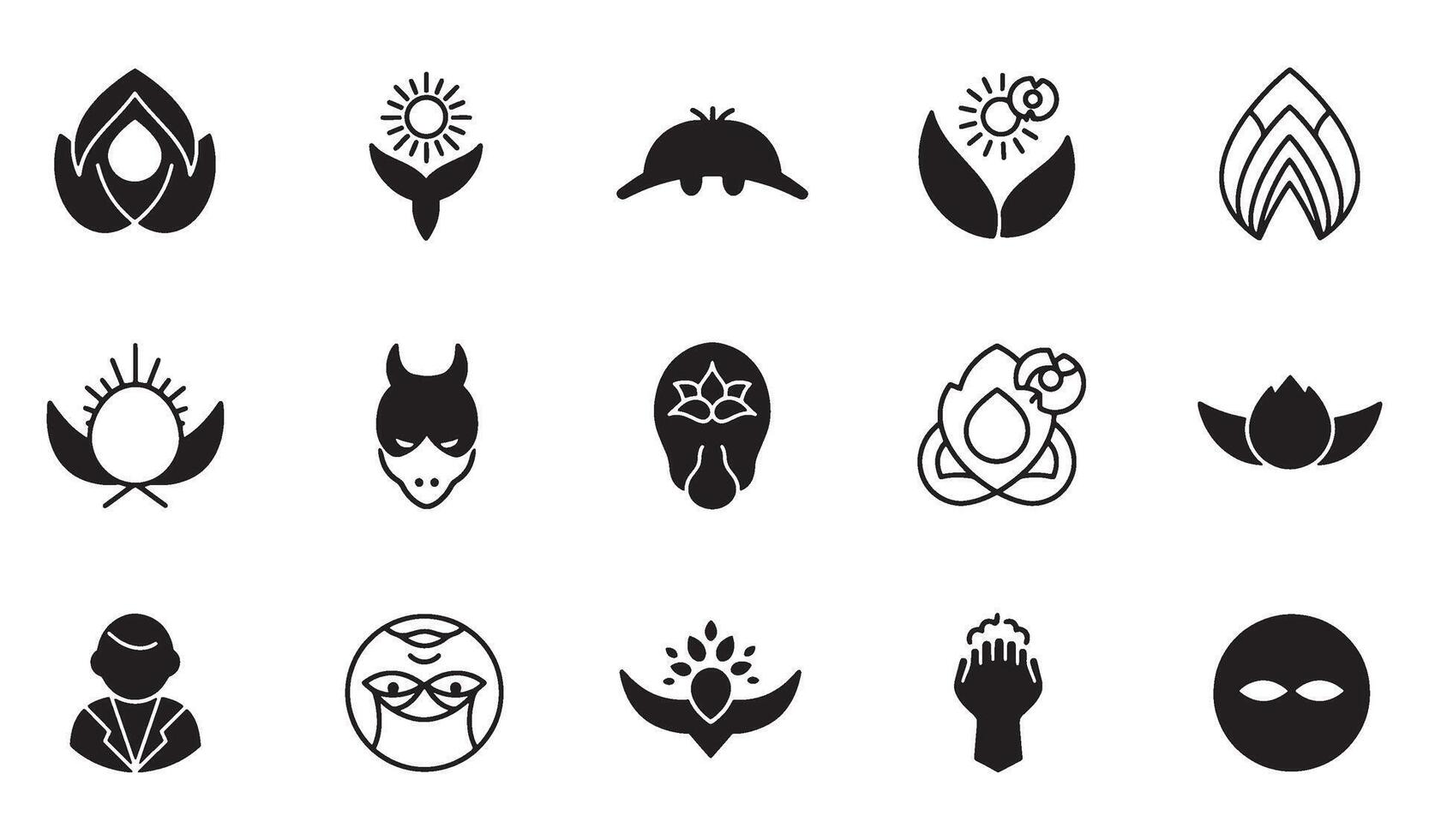 Modern Logo Set Concept for Innovative Branding in Digital Tech Businesses vector