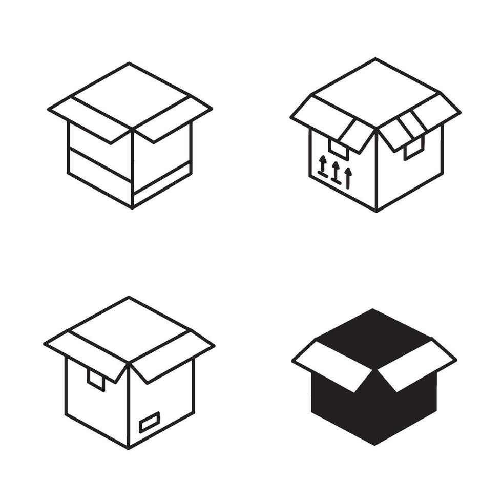 Delivery Package Design layout created for inventory and delivery services vector
