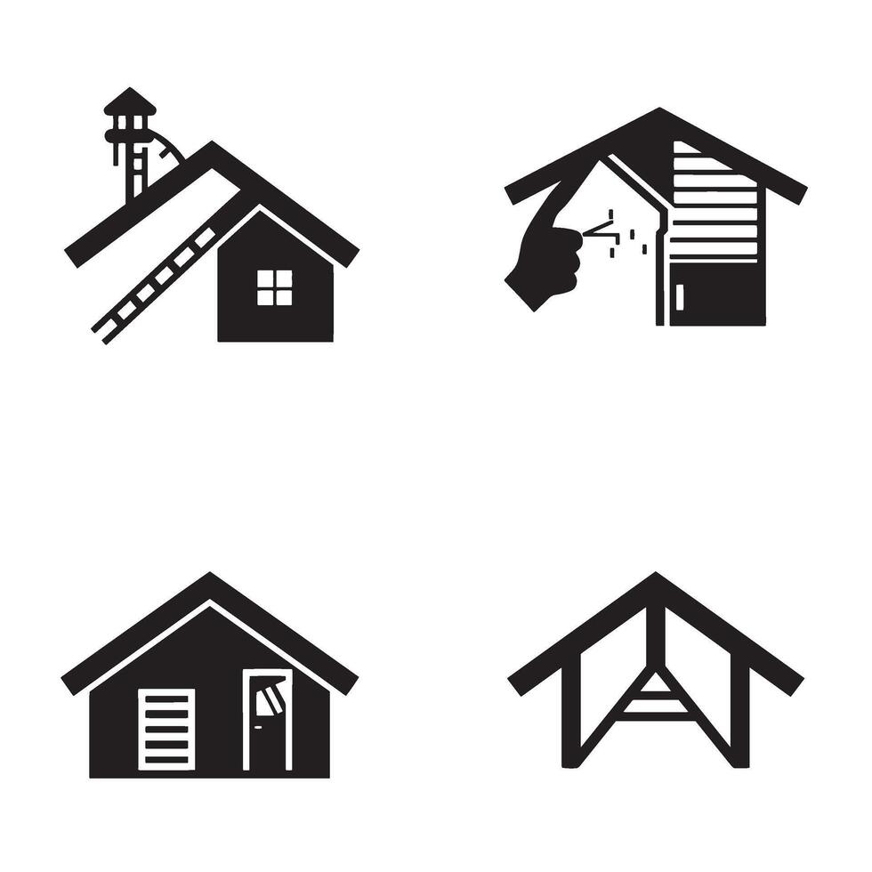 House Shape Icon Bundle for Real Estate Graphic and Design Projects vector