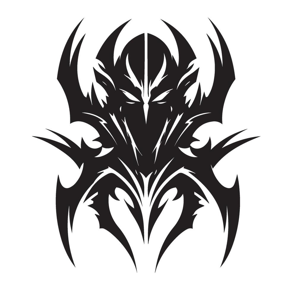 Battle Mask Emblem Art for Heroic Legends in Sci Fi and Fantasy Themes vector
