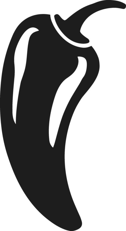 Chili Pepper Silhouette - Spicy Food Icon for Culinary and Kitchen Design Projects vector