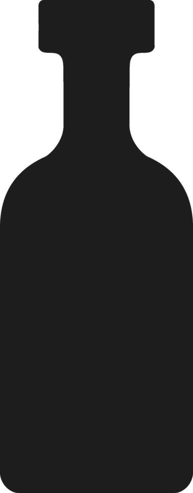Tequila Bottle Silhouette Illustration for Graphic Design and Branding vector