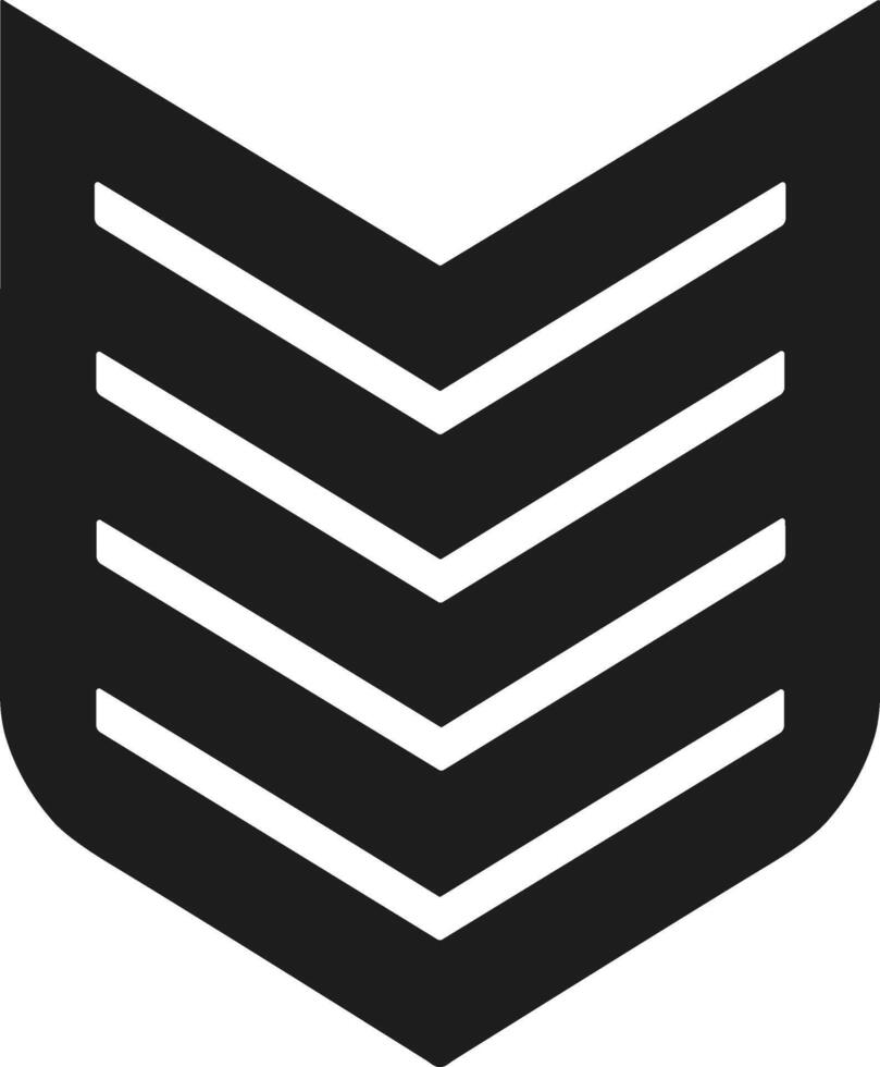 Chevron Military Rank Silhouette Emblem vector