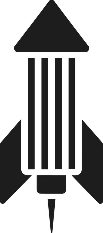 Firework Rocket Silhouette - 4th of July Independence Day Icon vector
