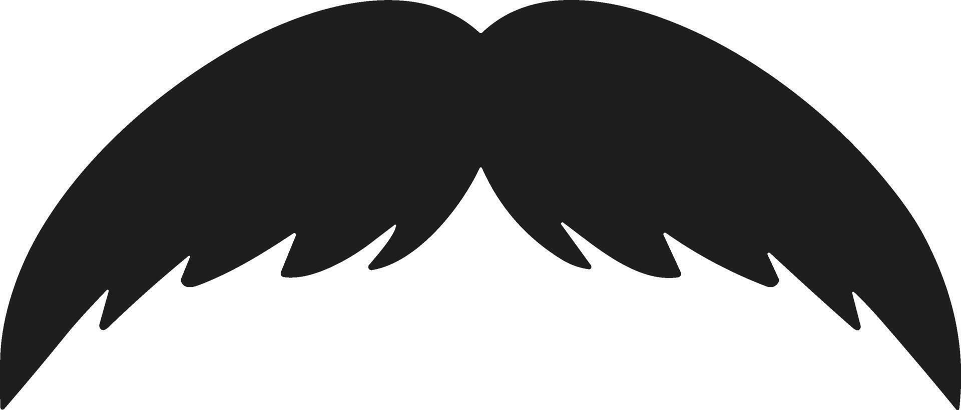 Bushy Mustache Silhouette Illustration vector
