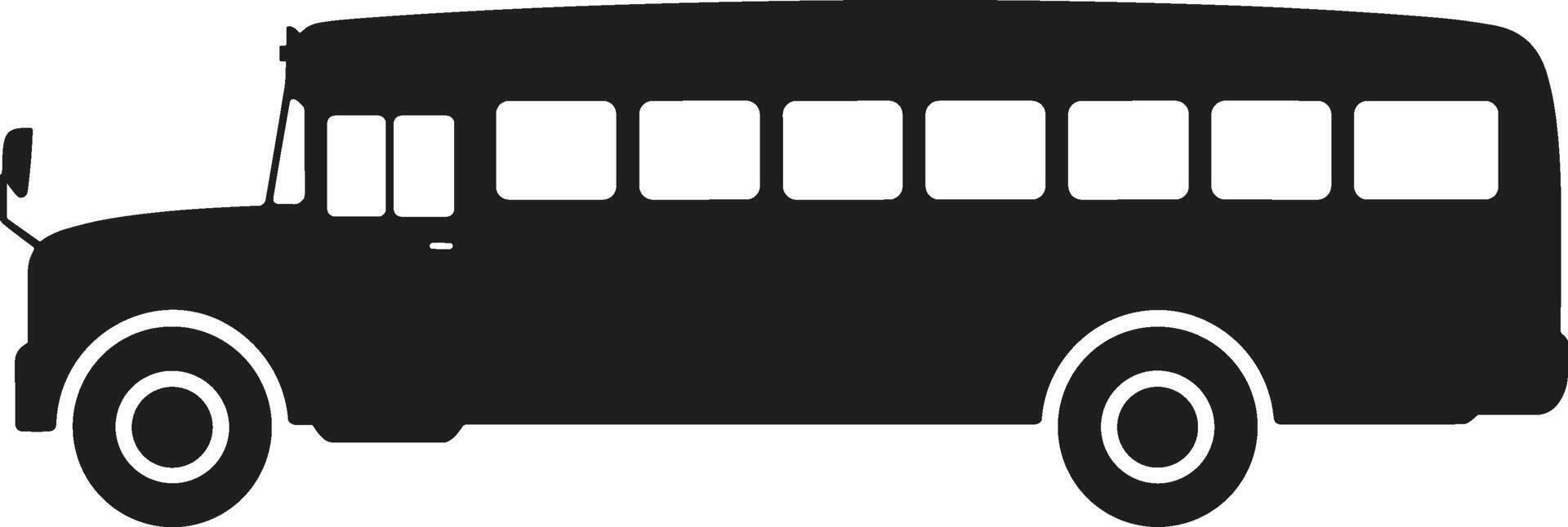 Side View School Bus Silhouette for Back to School Projects vector