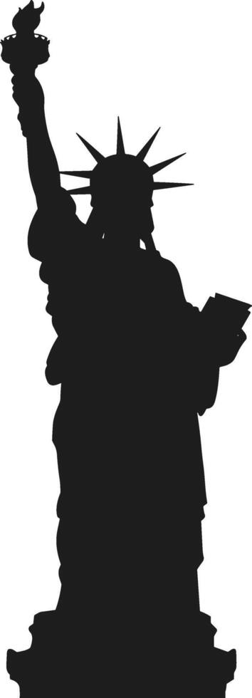 Statue of Liberty Silhouette for USA Independence Day and Patriotic Themes vector