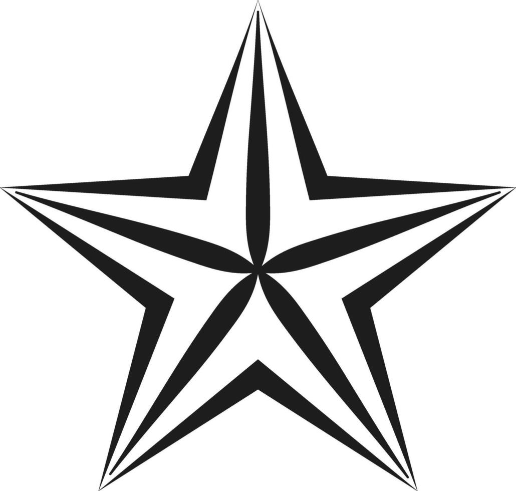 Sharp Abstract Star Silhouette - Bold Five-Pointed Geometric Design vector