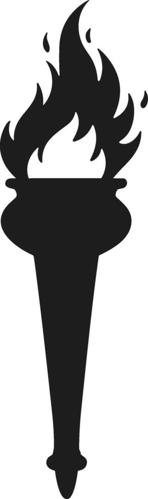 Independence Day Torch Silhouette - Symbol of Freedom and Patriotism vector