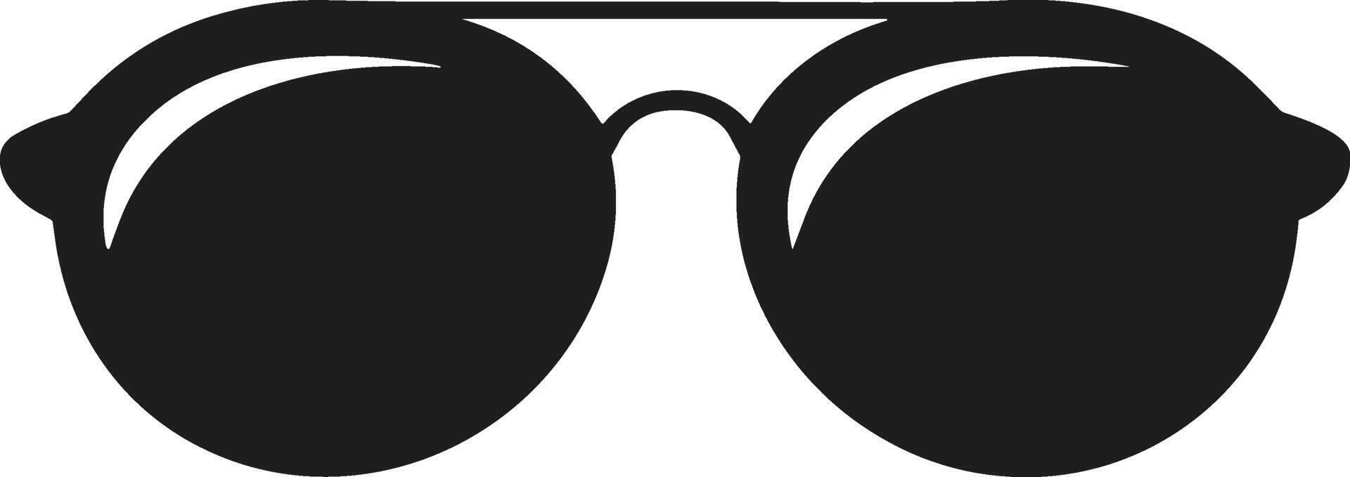 Aviator Sunglasses Silhouette - Stylish Summer Accessory Illustration for Vacation and Travel Themes vector