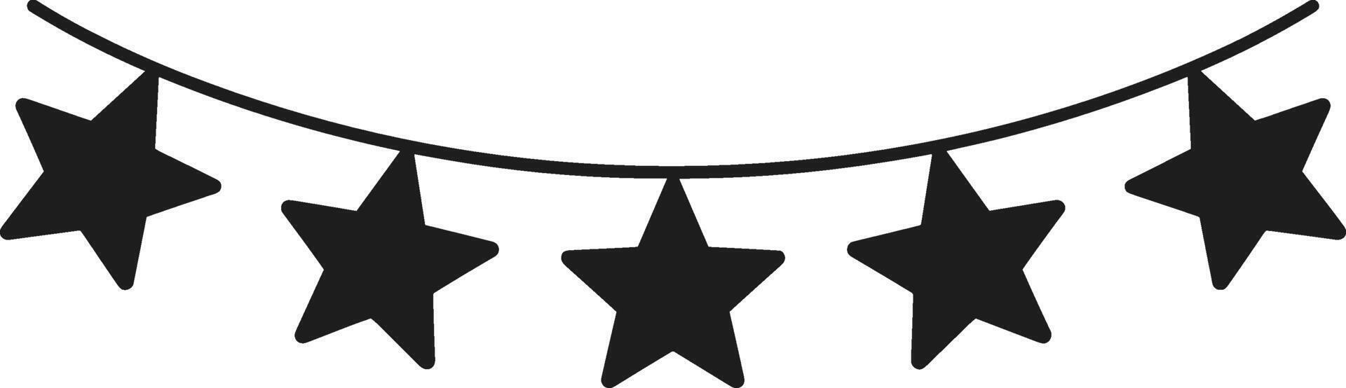 Patriotic Star Banner Silhouette for USA Independence Day Decor vector