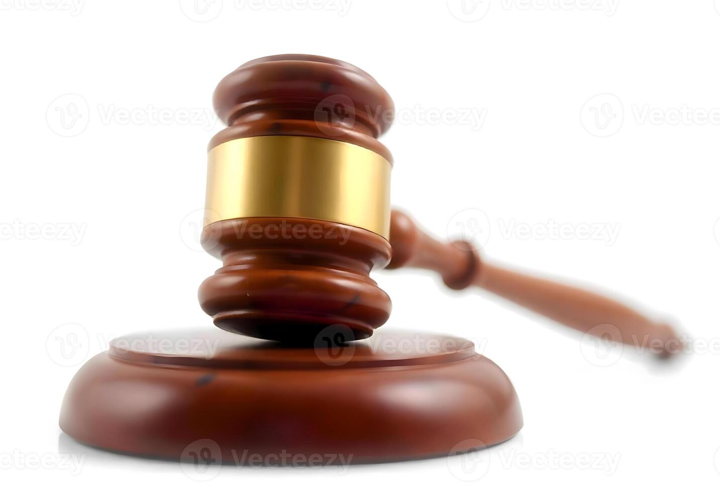 Judge Gavel Isolated Close-up on White Background photo