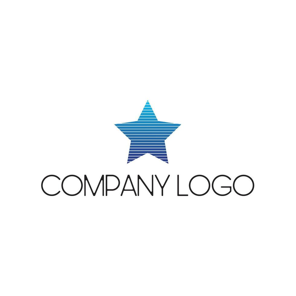 Modern star company logo design vector