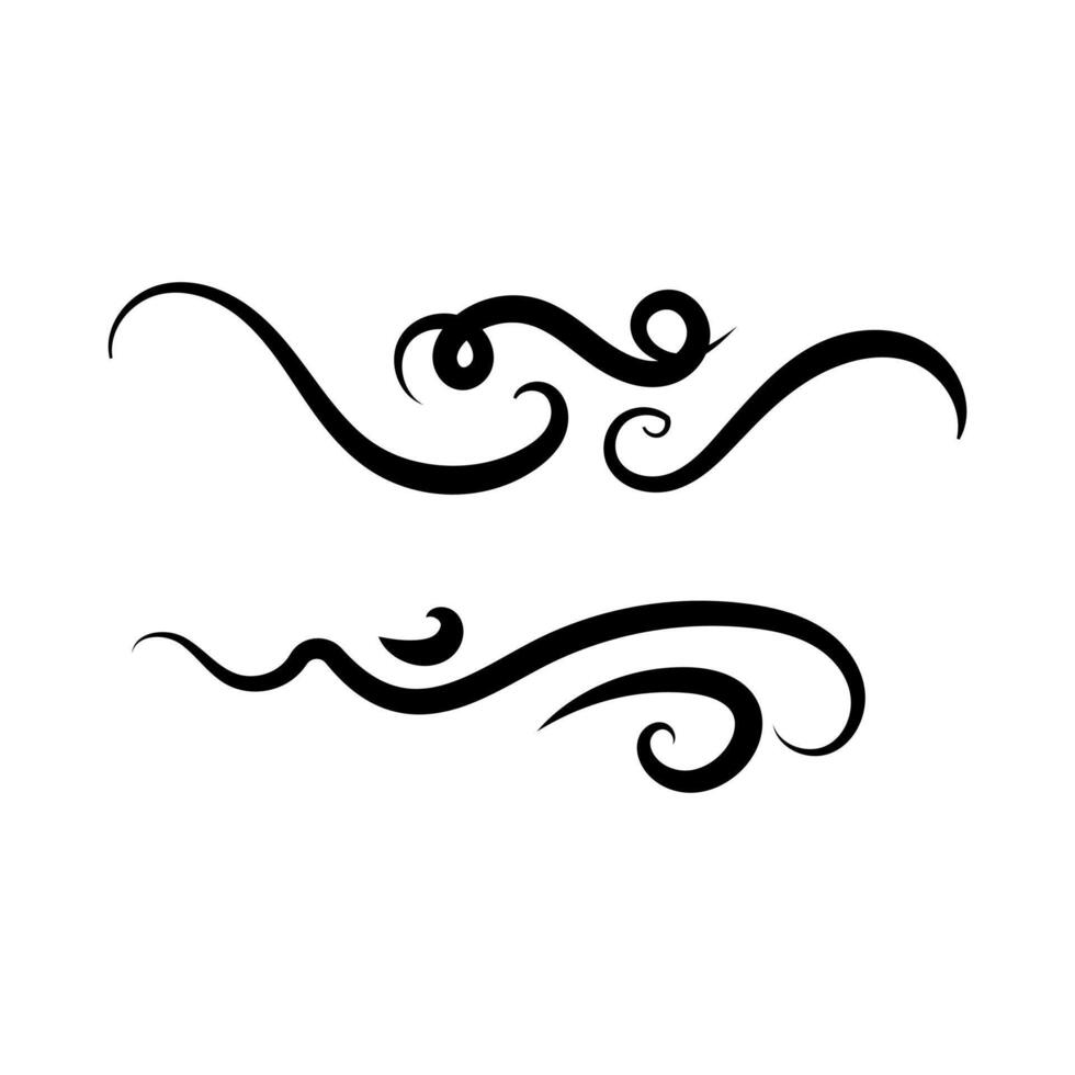Elegant handdrawn lines set vector