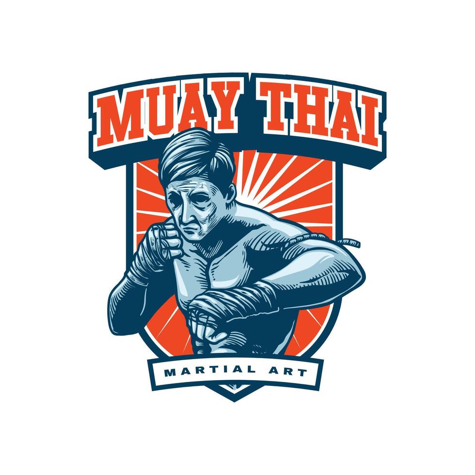 muay thai for element design vector